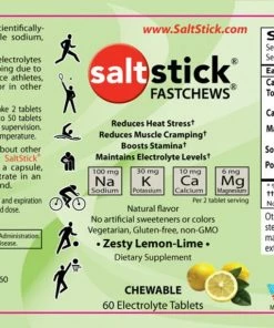 Saltstick Fast Chews (12 X 10 Tablets) -2XU-shop Fast Chew Label Lemon 24784.1675845829