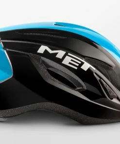 MET - Strale Black Cyan Panel Helmet