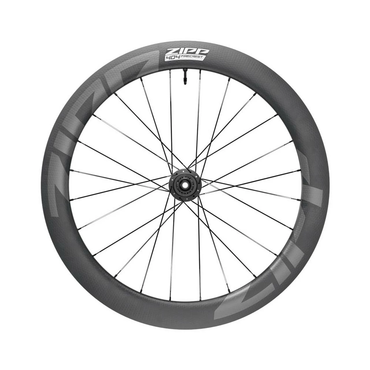 Zipp - 404 Firecrest Carbon Tubeless Disc Brake Center Locking 700C Front 24Spokes 12X100Mm Standard Graphic B1: 3 Zipp - 404 Firecrest Carbon Tubeless Disc Brake Center Locking 700C Front 24Spokes 12X100Mm Standard Graphic B1: